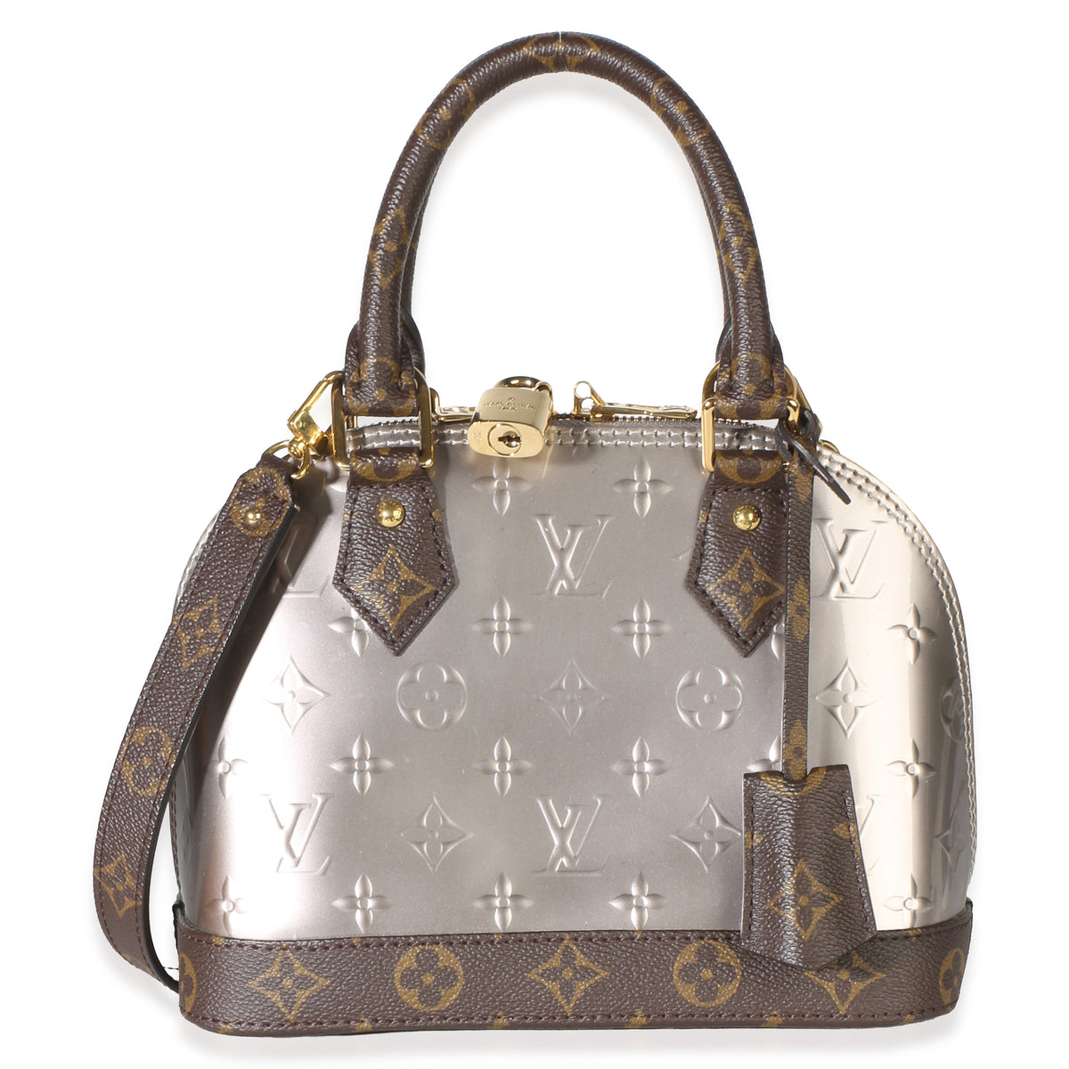 Louis Vuitton Bitume Metallise Vernis Epi Monogram Alma BB Handbag id