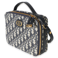 Christian Dior Blue Oblique Canvas 30 Montaigne Top Handle Box Bag Handbag 2