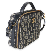 Christian Dior Blue Oblique Canvas 30 Montaigne Top Handle Box Bag Handbag 3
