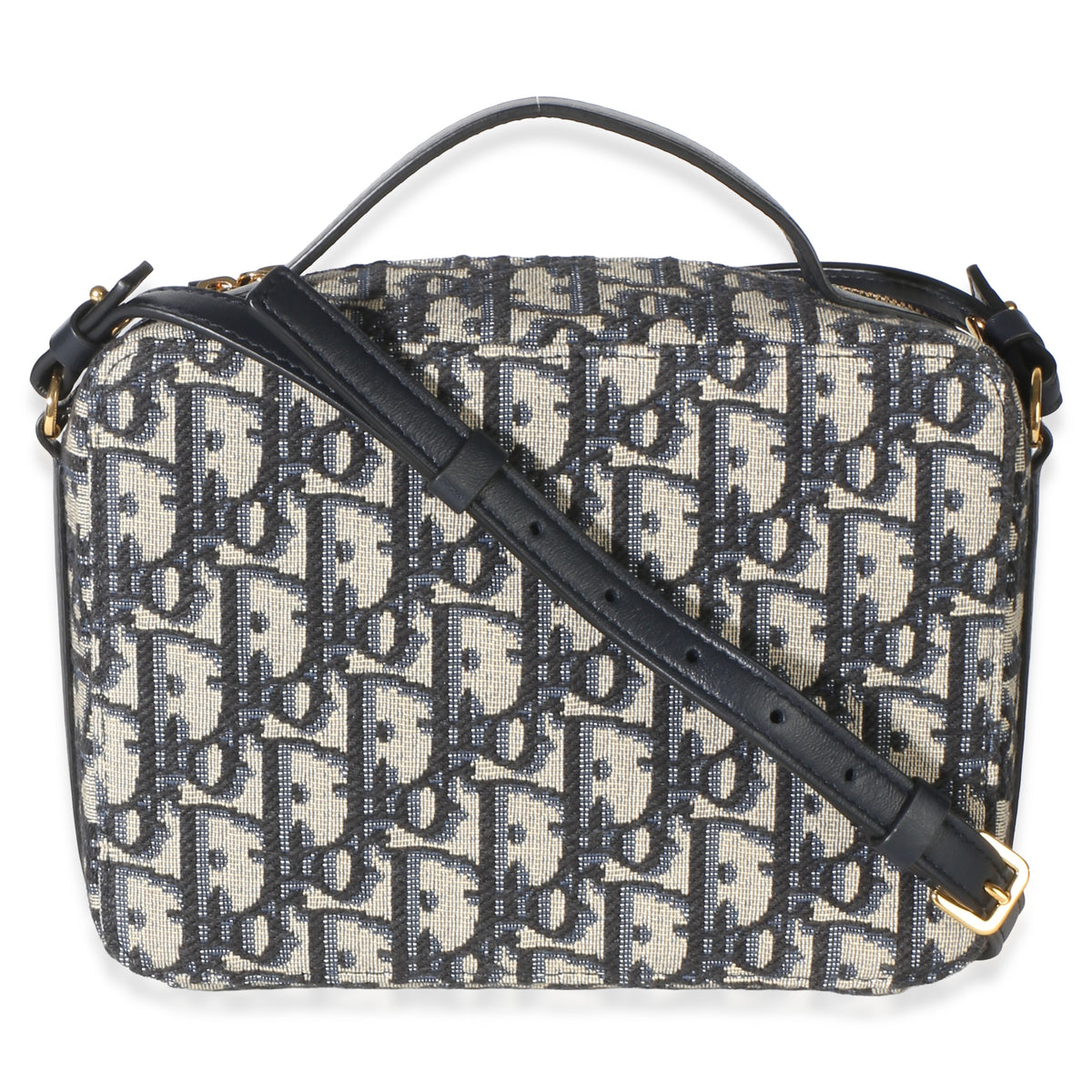 Christian Dior Blue Oblique Canvas 30 Montaigne Top Handle Box Bag Handbag 4