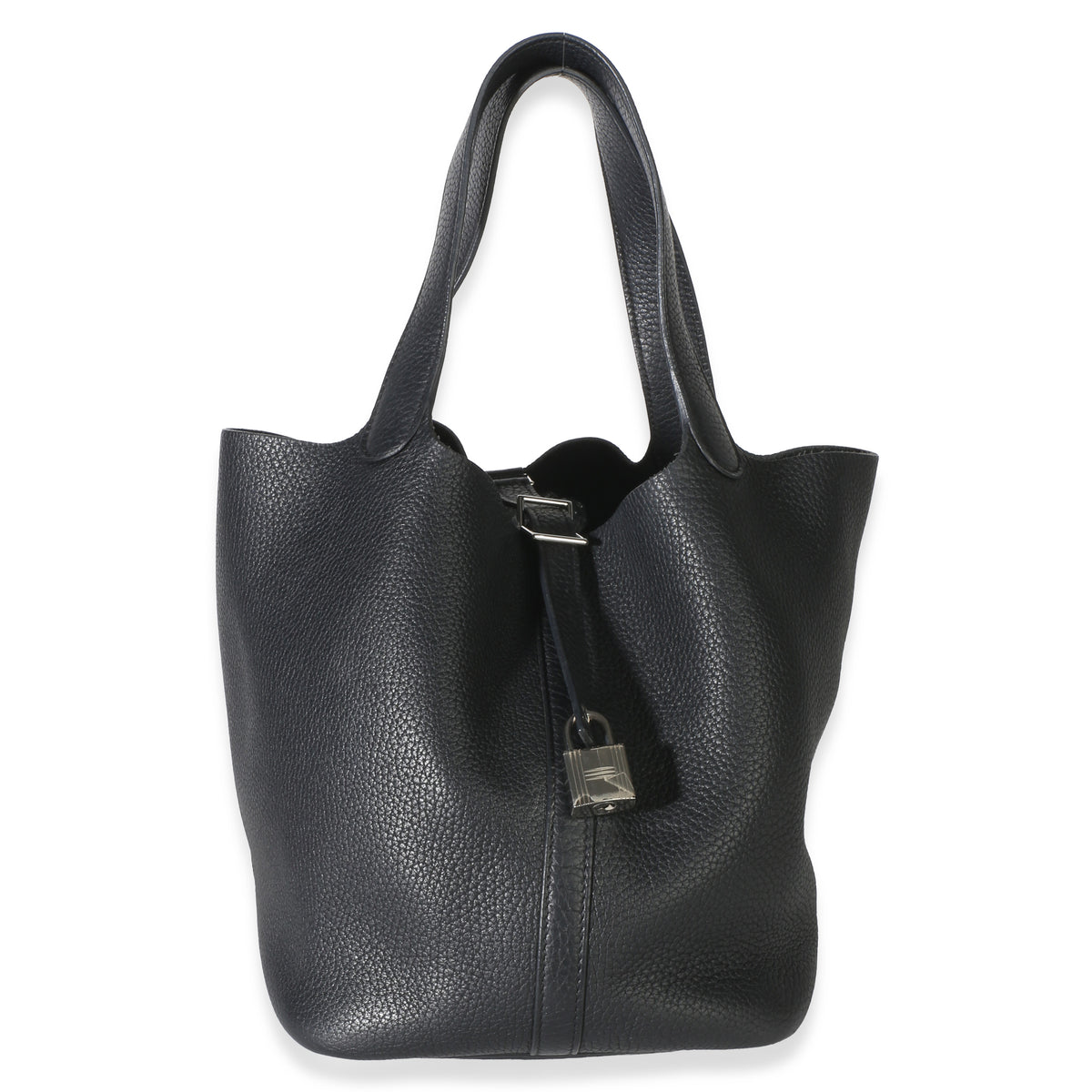 Hermès Black Clemence Picotin Lock 22 MM Handbag id
