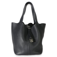 Hermès Black Clemence Picotin Lock 22 MM Handbag id