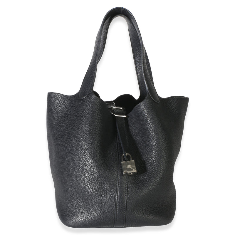 Hermès Black Clemence Picotin Lock 22 MM Handbag id