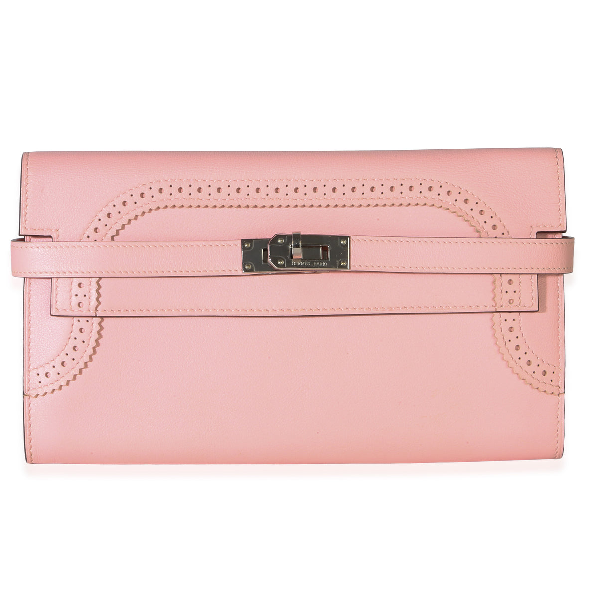 Hermès Rose Sakura Swift Ghillies Kelly Wallet PHW Wallet id