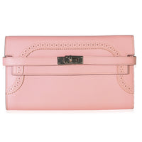 Hermès Rose Sakura Swift Ghillies Kelly Wallet PHW Wallet id