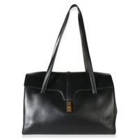 Celine Black Satinated Calfskin Large Soft 16 Bag Handbag id