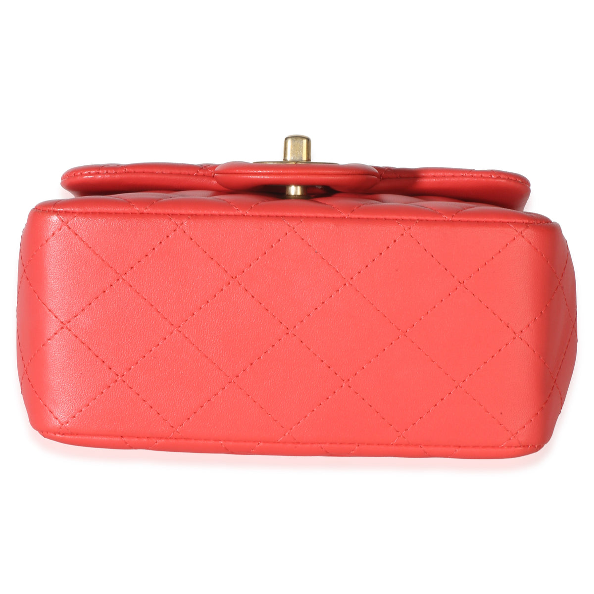 Chanel Dark Pink Quilted Lambskin Mini Square Flap Bag Handbag 5