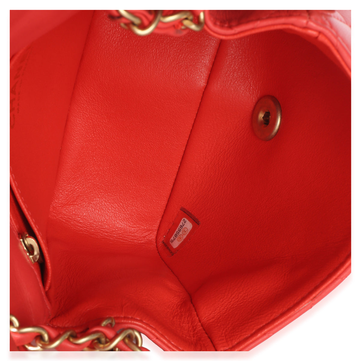 Chanel Dark Pink Quilted Lambskin Mini Square Flap Bag Handbag 8