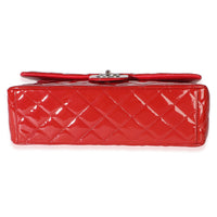 Chanel Red Quilted Patent Maxi Classic Double Flap Bag Handbag 5