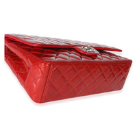 Chanel Red Quilted Patent Maxi Classic Double Flap Bag Handbag 6