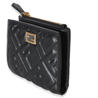 Fendi Black Nappa Zucca Compact Wallet Wallet 2