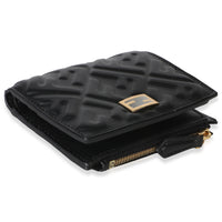 Fendi Black Nappa Zucca Compact Wallet Wallet 7
