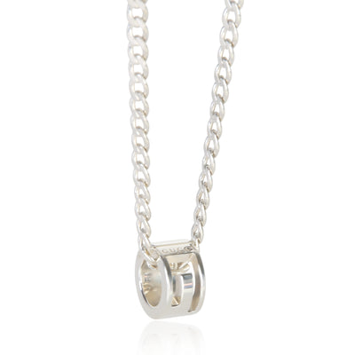 Gucci Sterling Silver G Cutout Pendant fv