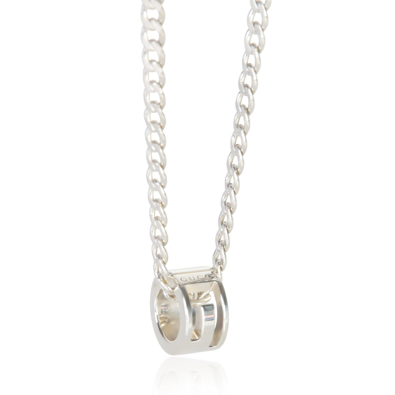 Gucci Sterling Silver G Cutout Pendant fv