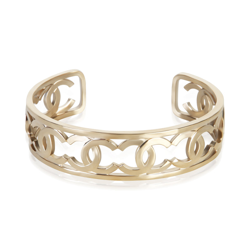 Chanel Gold Plated 2019 CC Cuff Bracelet fv