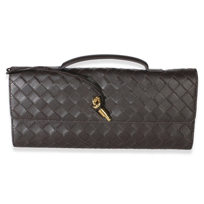 Bottega Veneta Fondant Nappa Intrecciato Andiamo Top Handle Clutch Handbag id