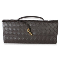 Bottega Veneta Fondant Nappa Intrecciato Andiamo Top Handle Clutch Handbag id