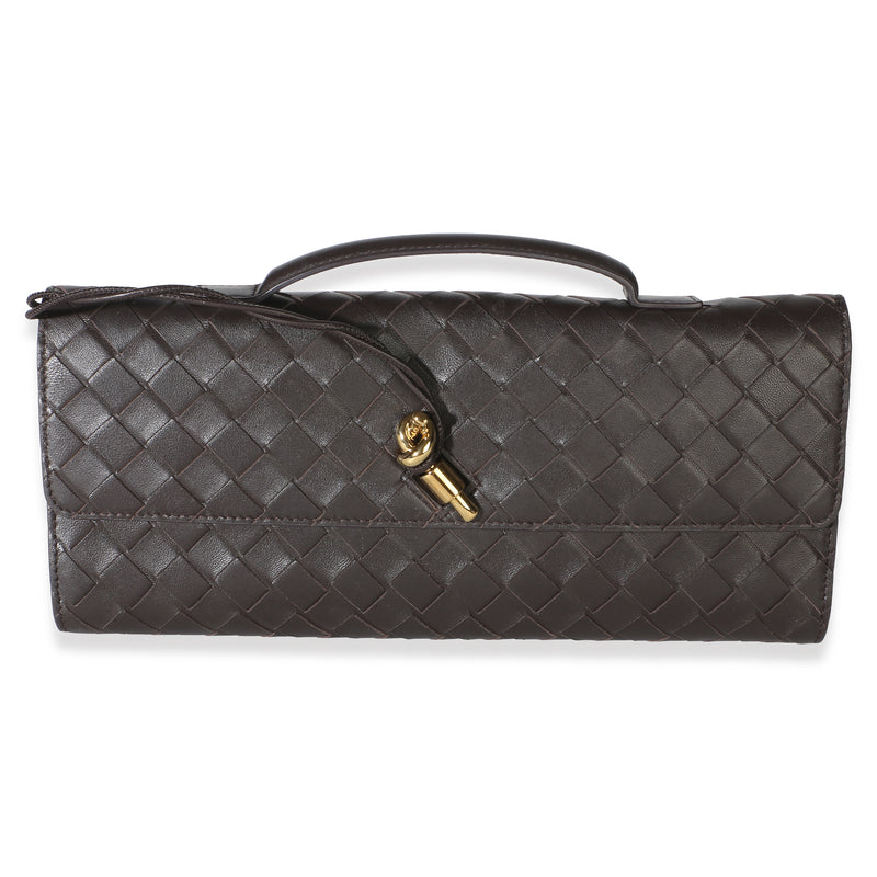 Bottega Veneta Fondant Nappa Intrecciato Andiamo Top Handle Clutch Handbag id