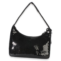 Prada Black White Paillettes Sequin Mini Re Edition 2000 Bag Handbag 4