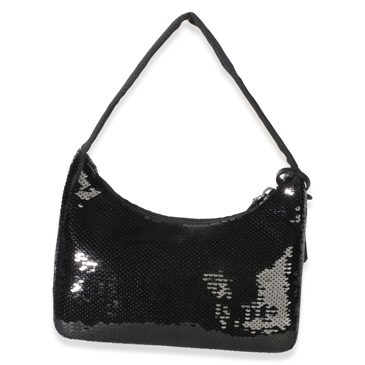 Prada Black White Paillettes Sequin Mini Re Edition 2000 Bag Handbag 4
