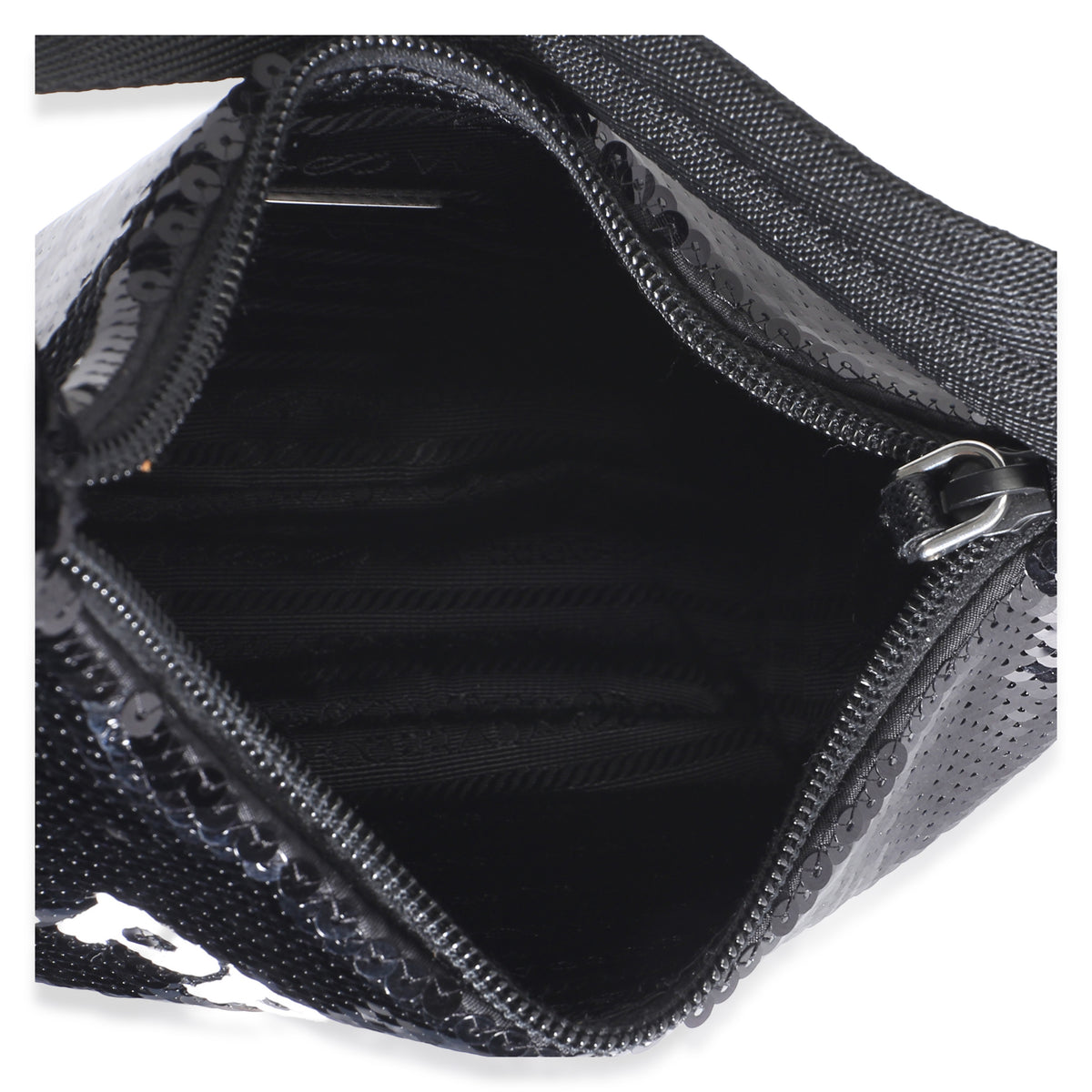 Prada Black White Paillettes Sequin Mini Re Edition 2000 Bag Handbag 8