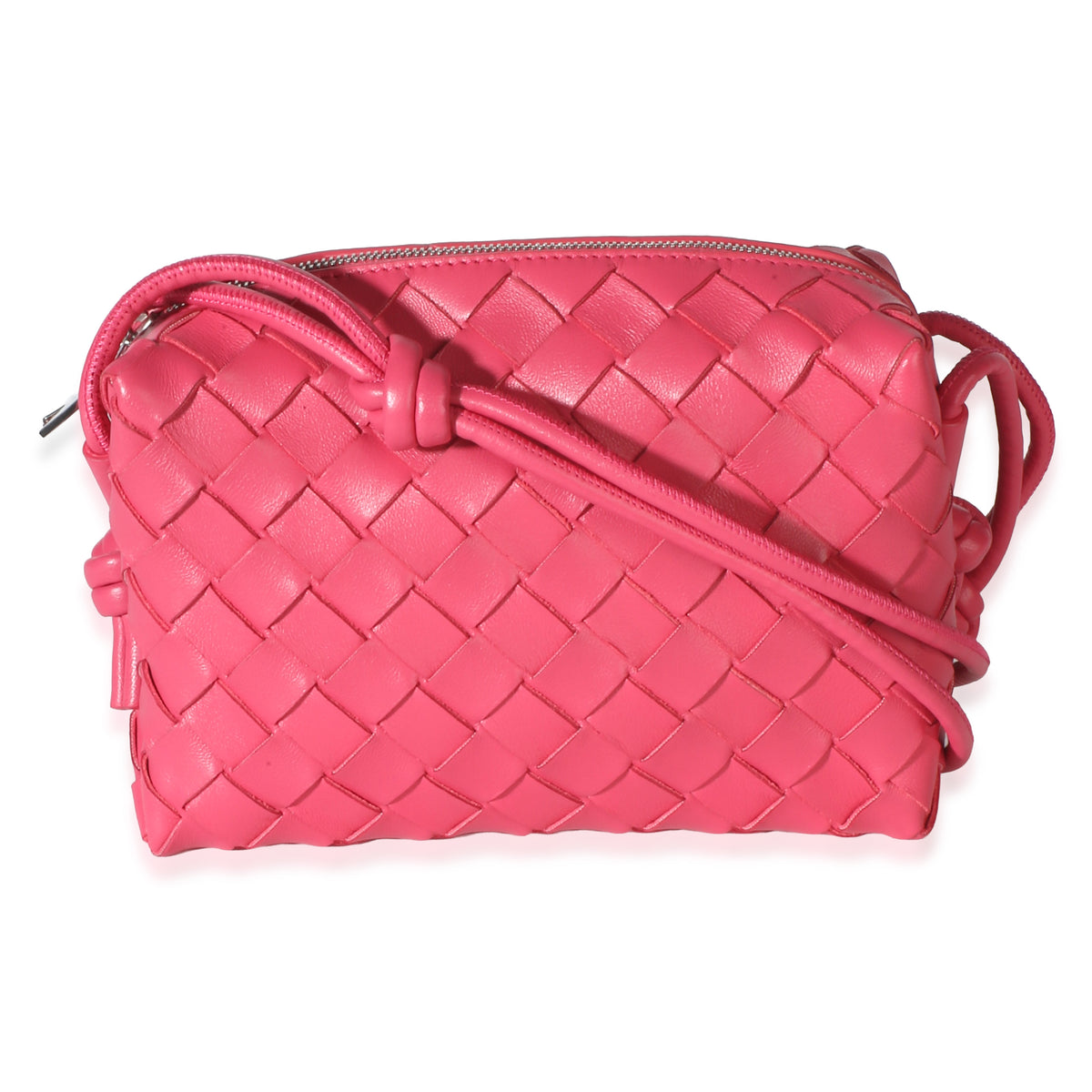 Bottega Veneta Pink Intrecciato Nappa Mini Loop Handbag 4