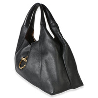 Gucci Black Grained Calfskin Softbit Maxi Shoulder Bag Handbag 2