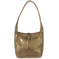 Saint Laurent Astres Satin Crystal Baby Le 5 A 7 Supple Hobo Handbag id