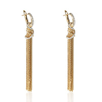 David Yurman Yellow Gold Diamond Helena Tassel Earrings 2