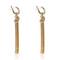 David Yurman Yellow Gold Diamond Helena Tassel Earrings 3