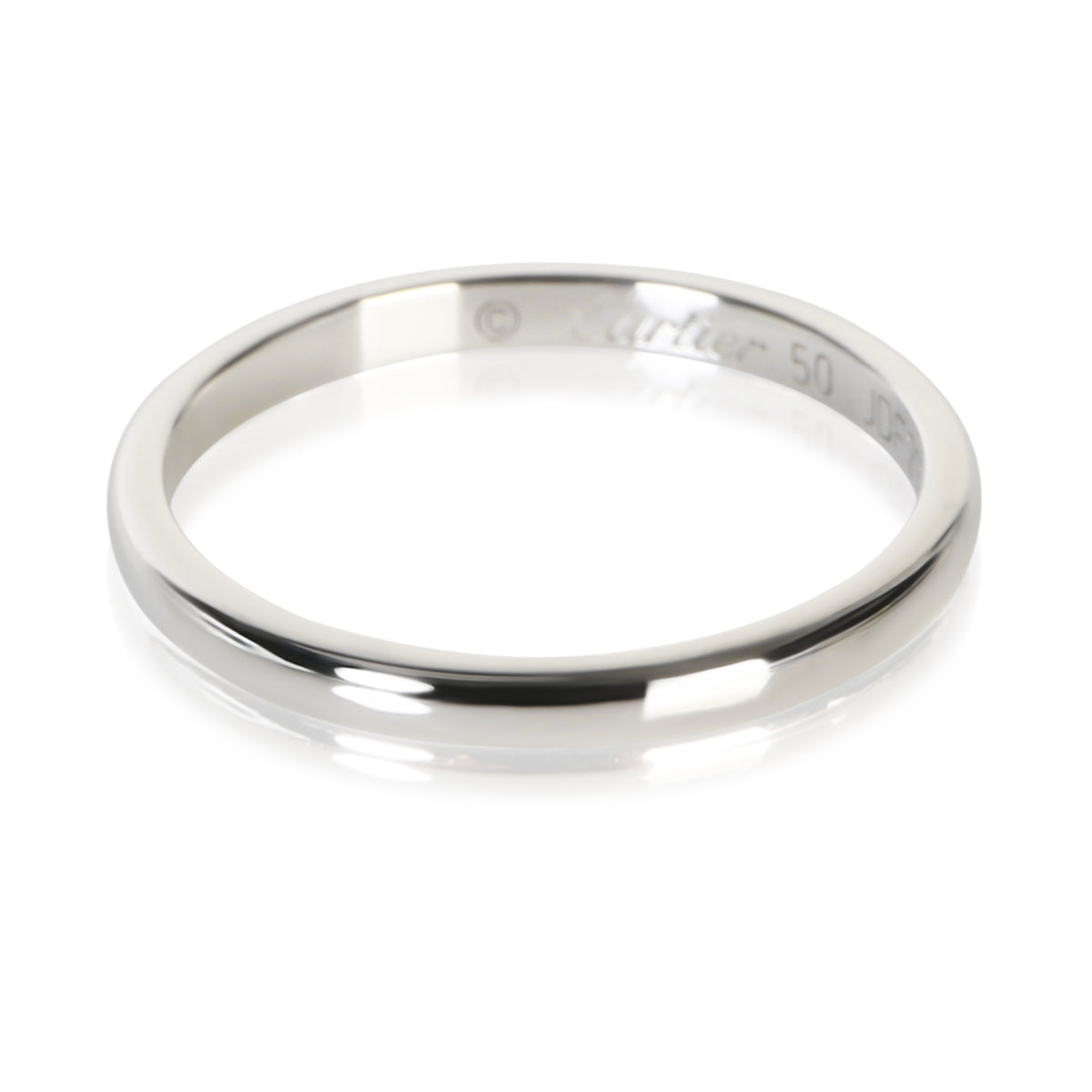 Cartier Platinum 1895 2mm Band fv