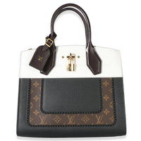 Louis Vuitton Black Calfskin Monogram Canvas City Steamer MM Handbag id