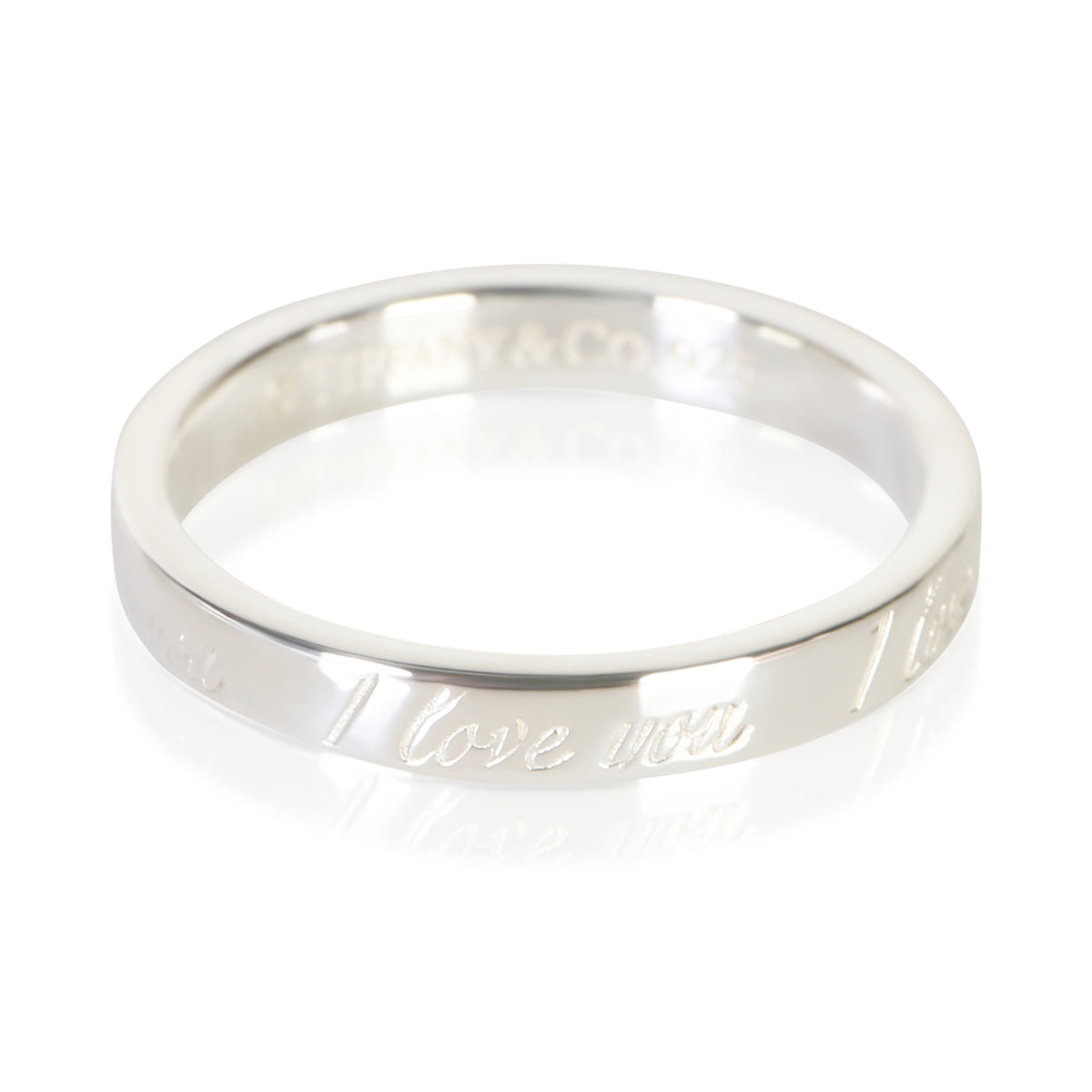 Tiffany & Co. Sterling Silver Notes I Love You Band fv