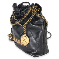 Chanel Black Quilted Calfskin  22 Mini Hobo Handbag 2