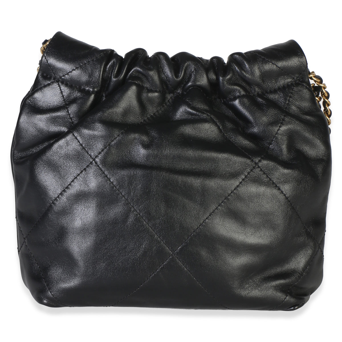 Chanel Black Quilted Calfskin  22 Mini Hobo Handbag 4