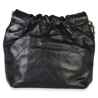 Chanel Black Quilted Calfskin  22 Mini Hobo Handbag 4