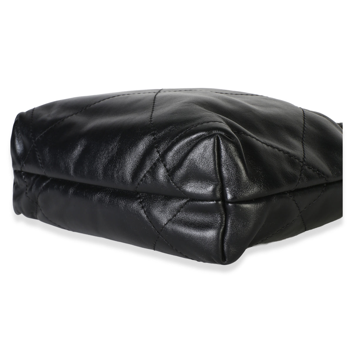 Chanel Black Quilted Calfskin  22 Mini Hobo Handbag 6