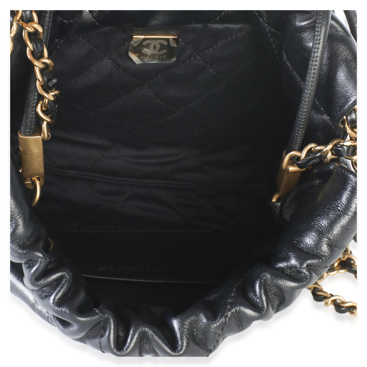 Chanel Black Quilted Calfskin  22 Mini Hobo Handbag 8