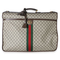Gucci Beige GG Supreme Canvas Textured Dollar Calfskin Web Ophidia Savoy Garment Handbag id