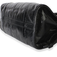 Prada Black Glossy Calfskin Triangle Medium Bonnie Shoulder Bag Handbag 6