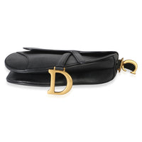 Christian Dior Black Grained Calfskin Medium Saddle Bag Handbag 6