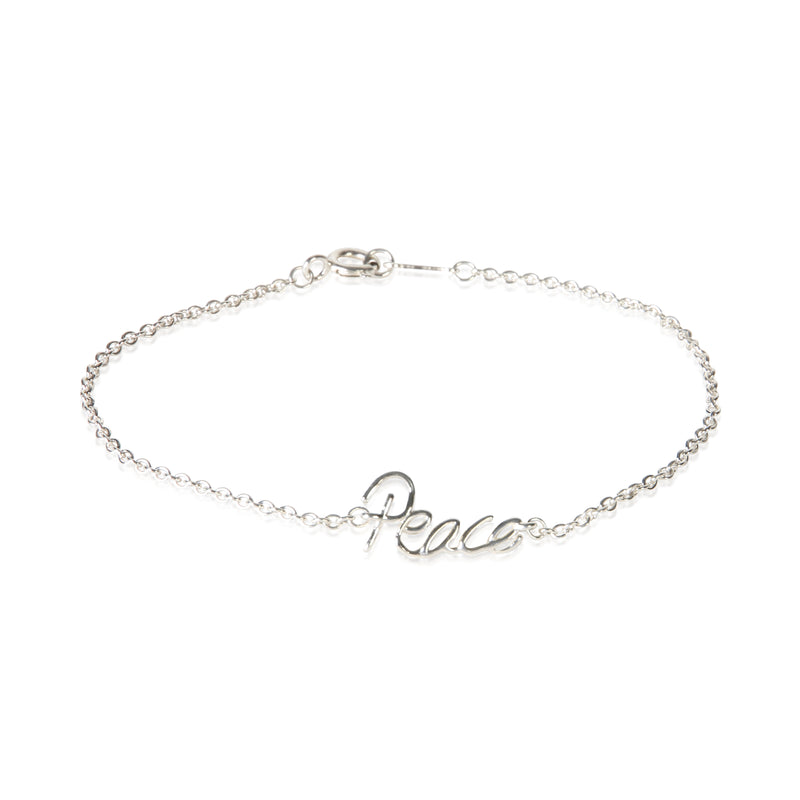 Tiffany & Co. Sterling Silver Paloma Picasso Graffiti Peace Bracelet fv