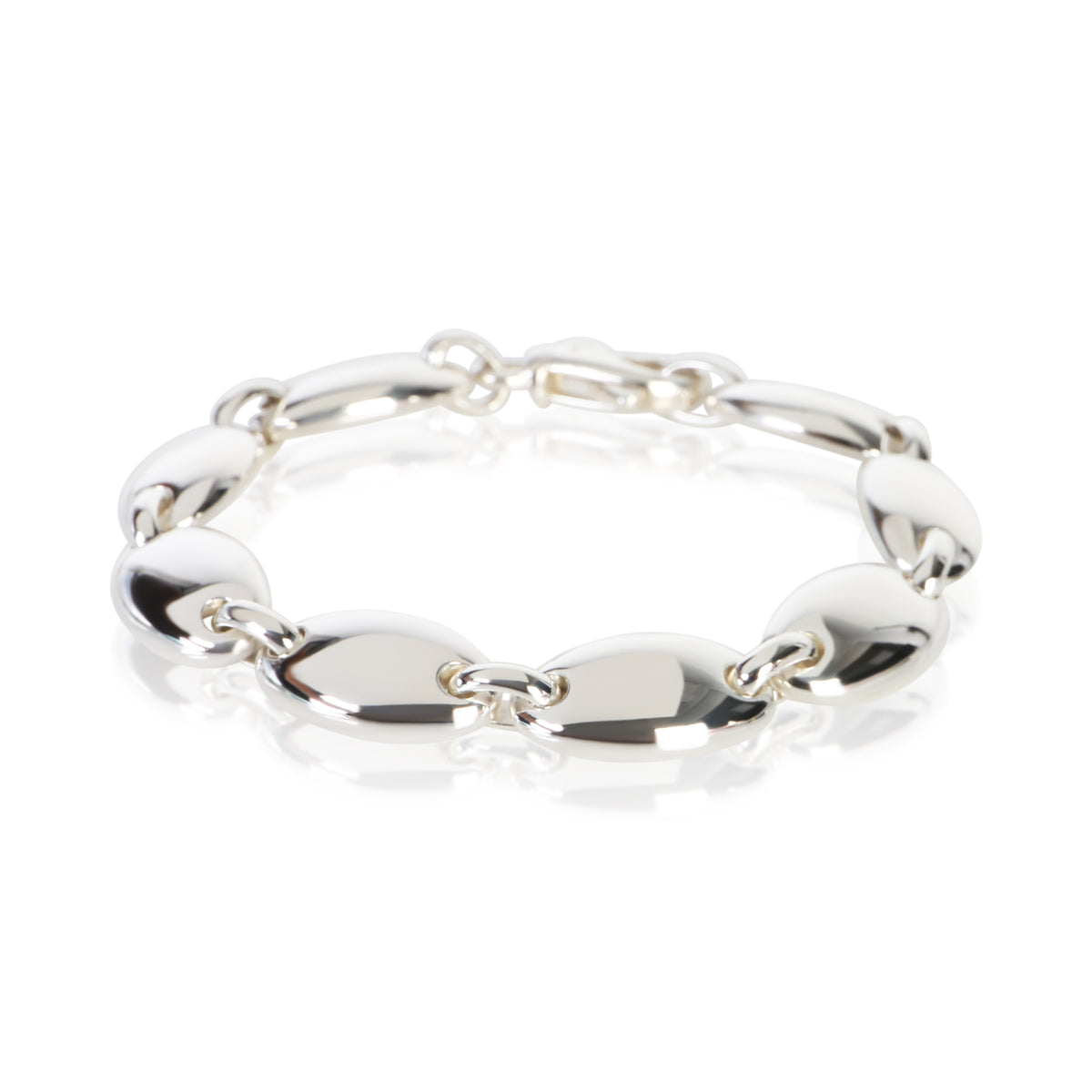 Tiffany & Co. Sterling Silver Vintage Pebble Link Bracelet fv