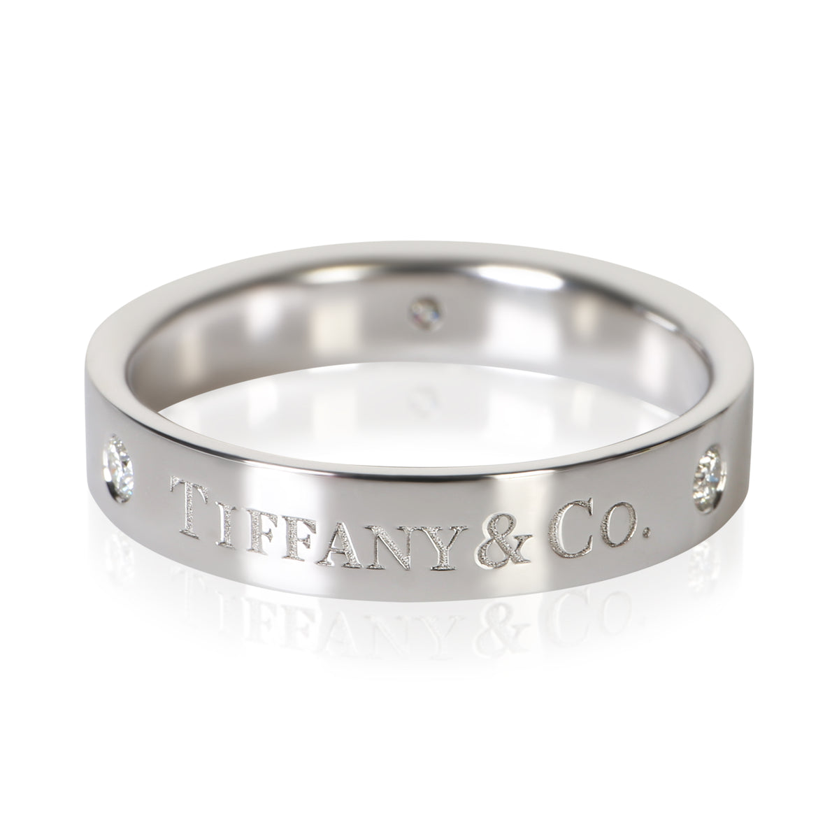 Tiffany & Co. Platinum Diamond 4mm T&Co. Band 2