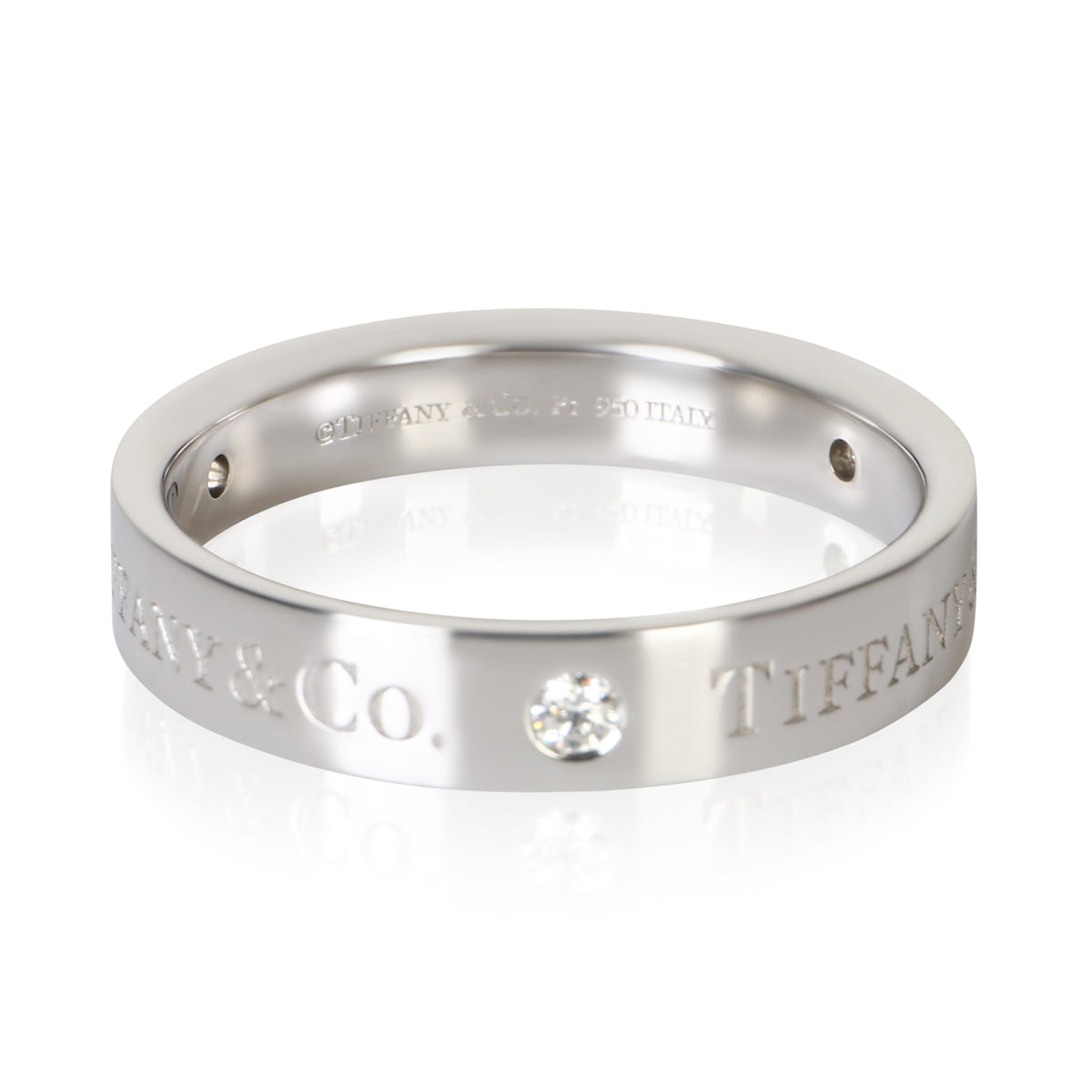 Tiffany & Co. Platinum Diamond 4mm T&Co. Band 3