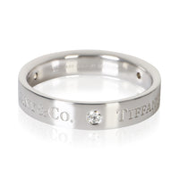 Tiffany & Co. Platinum Diamond 4mm T&Co. Band 4