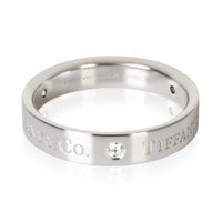 Tiffany & Co. Platinum Diamond 4mm T&Co. Band 5