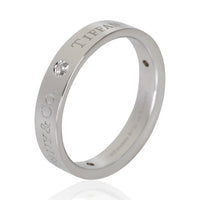 Tiffany & Co. Platinum Diamond 4mm T&Co. Band 6
