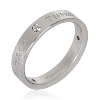 Tiffany & Co. Platinum Diamond 4mm T&Co. Band 7