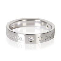 Tiffany & Co. Platinum Diamond 4mm T&Co. Band fv